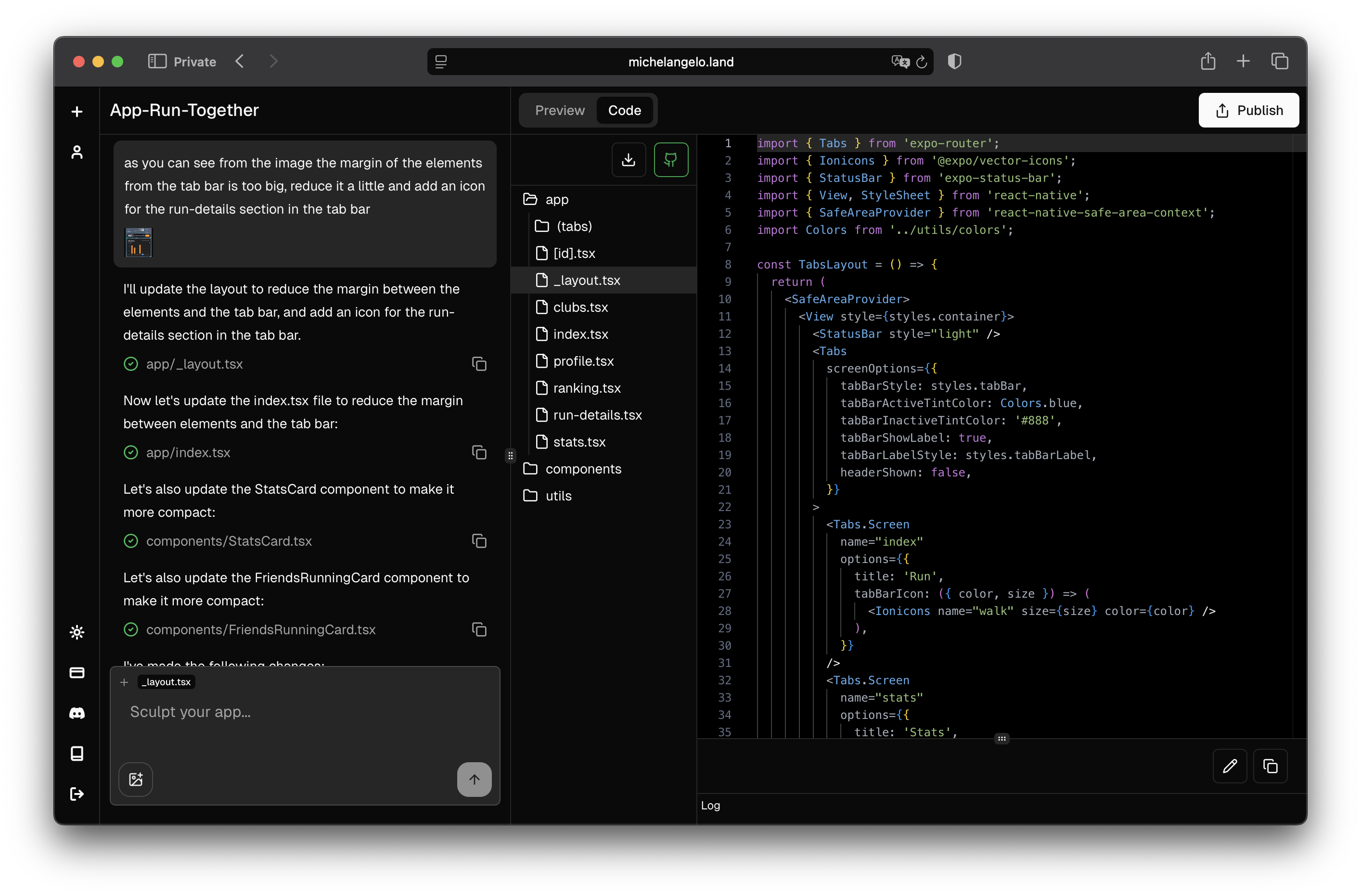 explore and edit the code