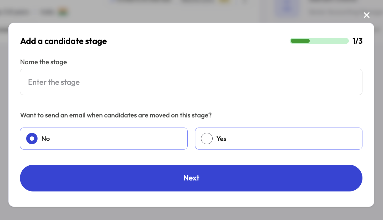 Creating a new stage