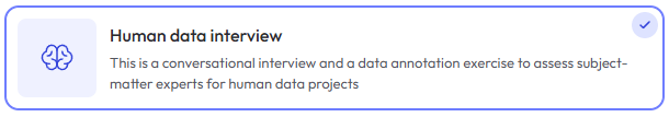 Human Data Interview