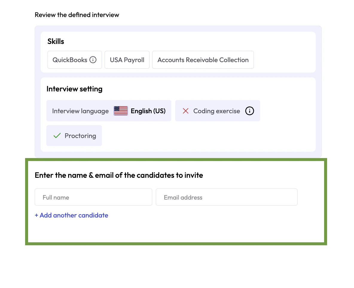 Manually invite candidates