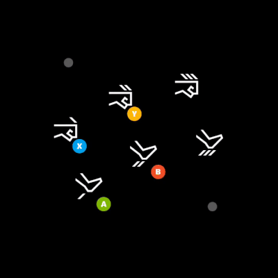 Utilisateur interagissant avec des boutons d'arcade à six éléments