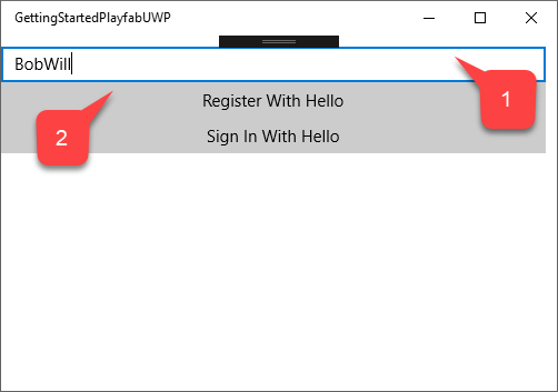 UWP 範例 - 註冊