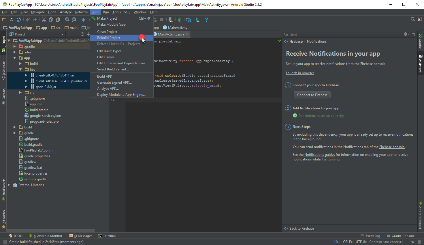 Android Studio - Recompilar proyecto
