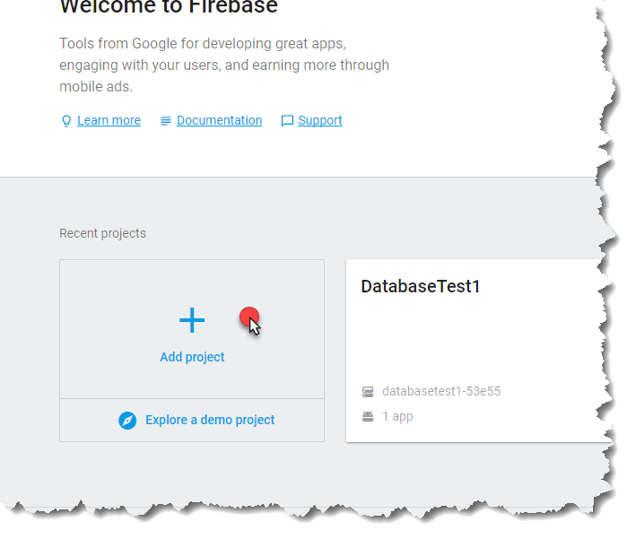Firebase : ajouter un projet