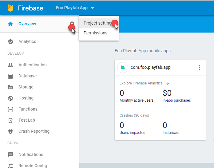 Firebase - Configuración del proyecto