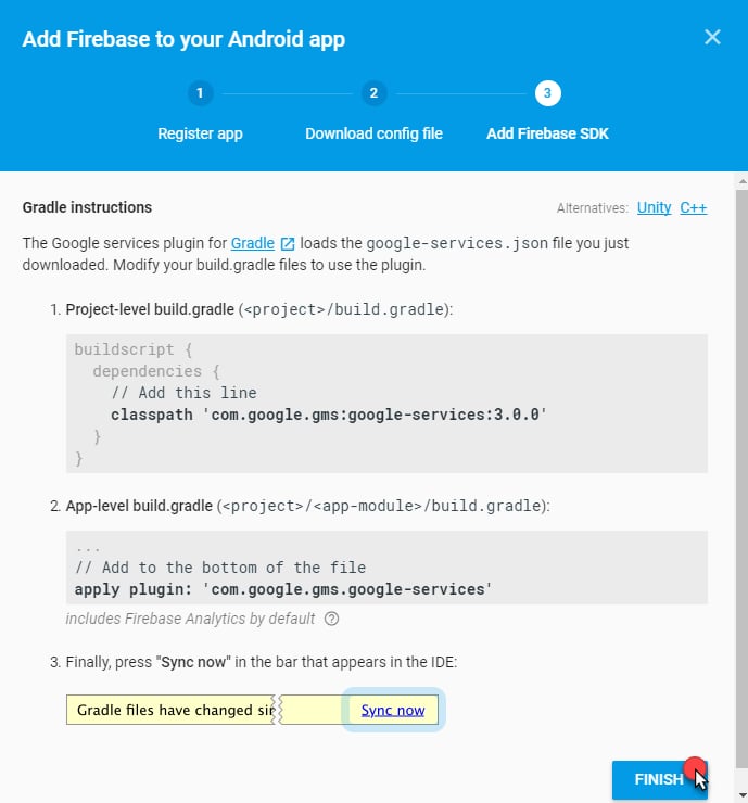 Firebase : terminer l'ajout à l'application Android