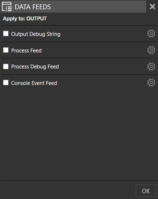 Menú Data feeds