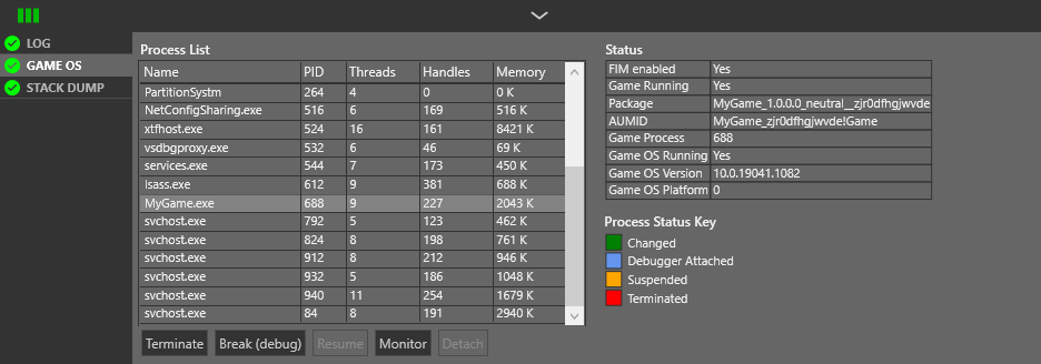 Game OS Process List