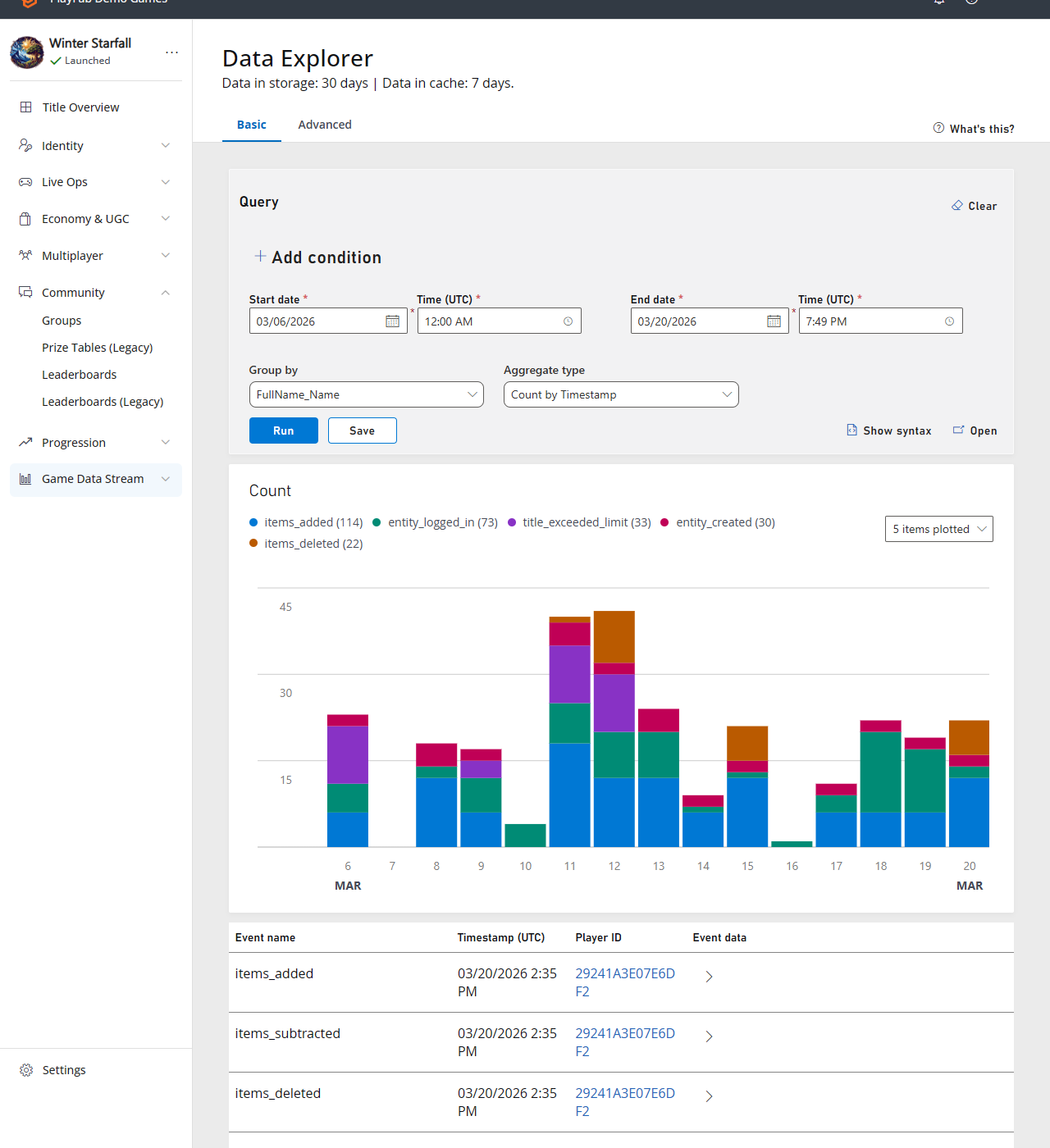 data page