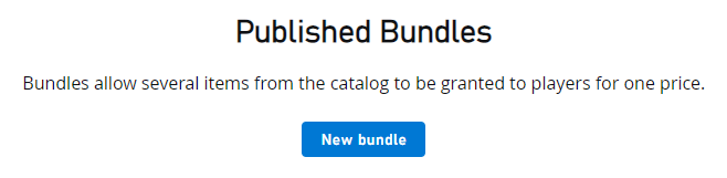 New bundle button