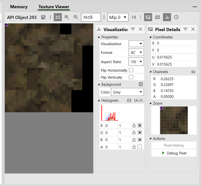 PIX on XBOX 即時 Texture 檢視器