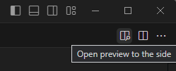 布局文件中 Open Preview 按钮的屏幕截图