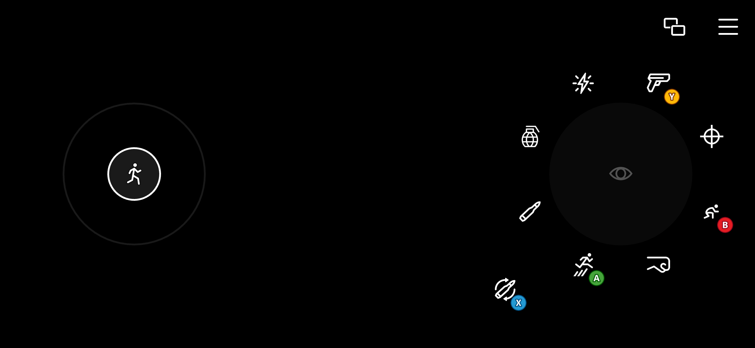 Captura de pantalla de la plantilla Shooter de la herramienta de línea de comandos del kit de adaptación táctil