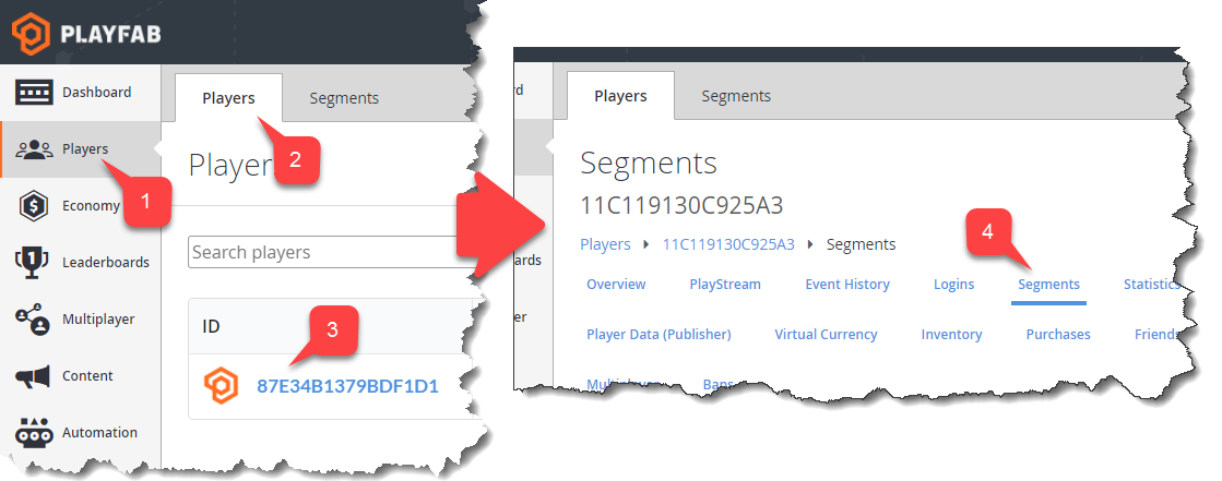 Game Manager - Abrir - Página Players Segments