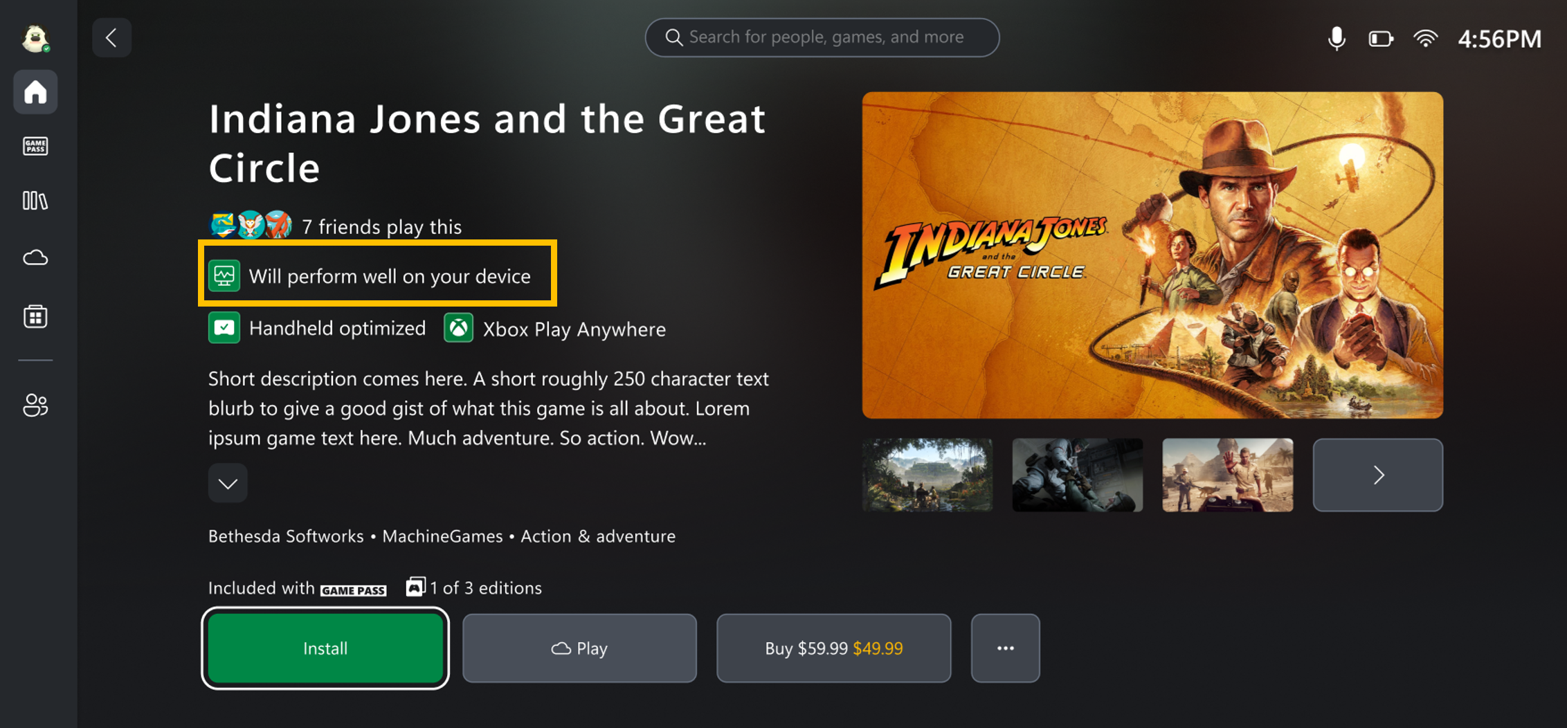XBOX on PC Performance Fit Experience