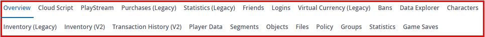 Game Manager - Player Toolbar