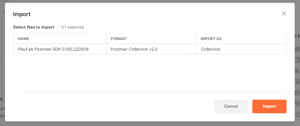 Postman - Importer depuis un lien