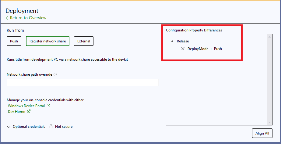 Different deploy methods per configuration