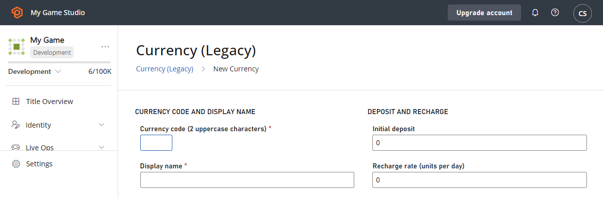 Game Manager - Economy - Currency - Nueva moneda