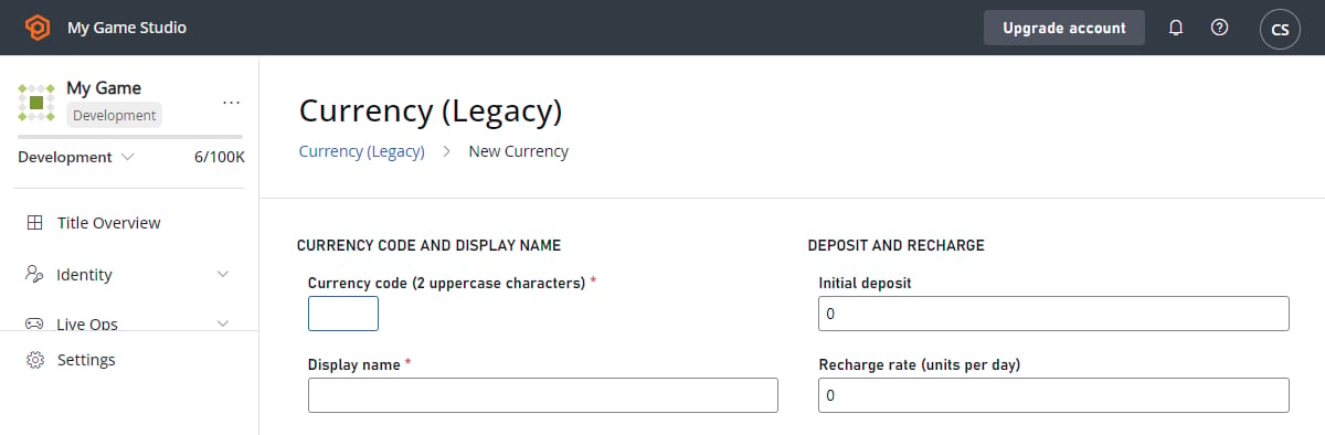 Game Manager - Economy - Currency - New Currency