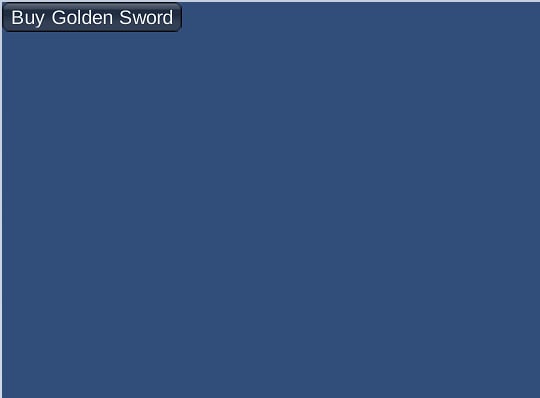 Test app - Buy Golden Sword button
