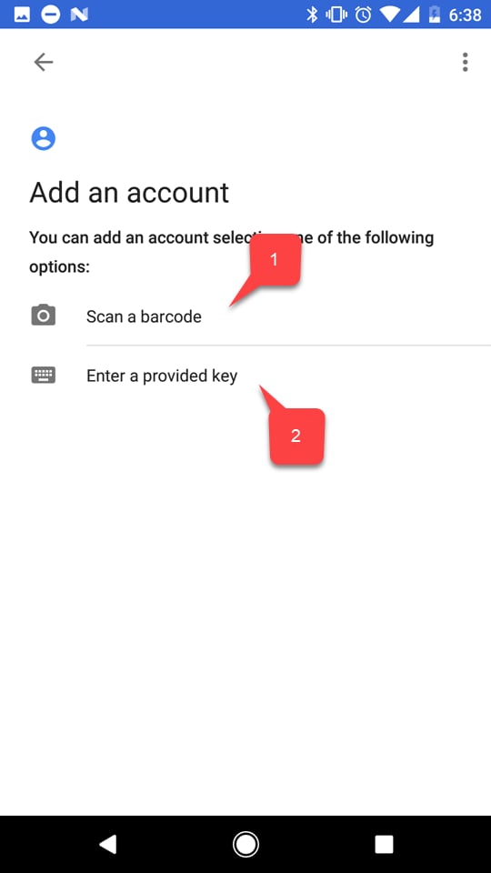 Google - Verificação em duas etapas - Adicionar conta