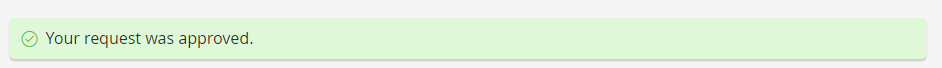Notification d'approbation de quota