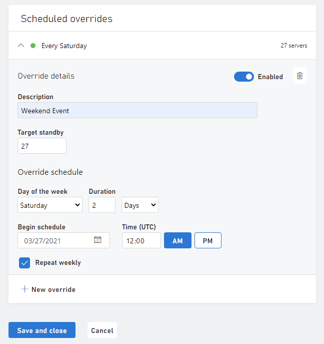 Remplacement planifié des régions de la build