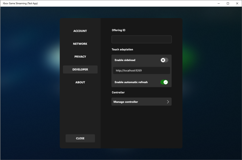Captura de pantalla de la configuración de la oferta en la CTA de Windows
