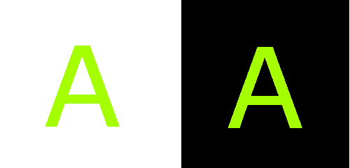 Side-by-side of custom asset and high contrast custom asset variant