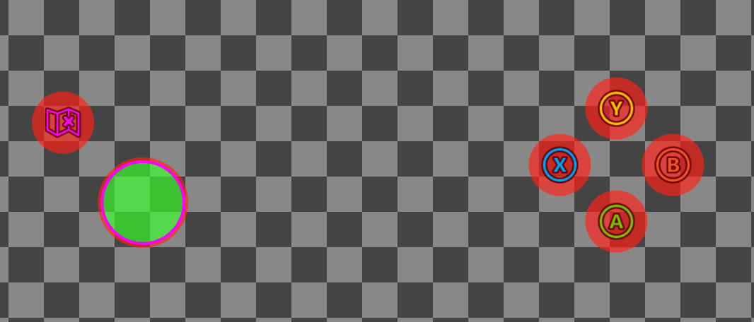 Touch layout with system color overrides and high contrast mode enabled