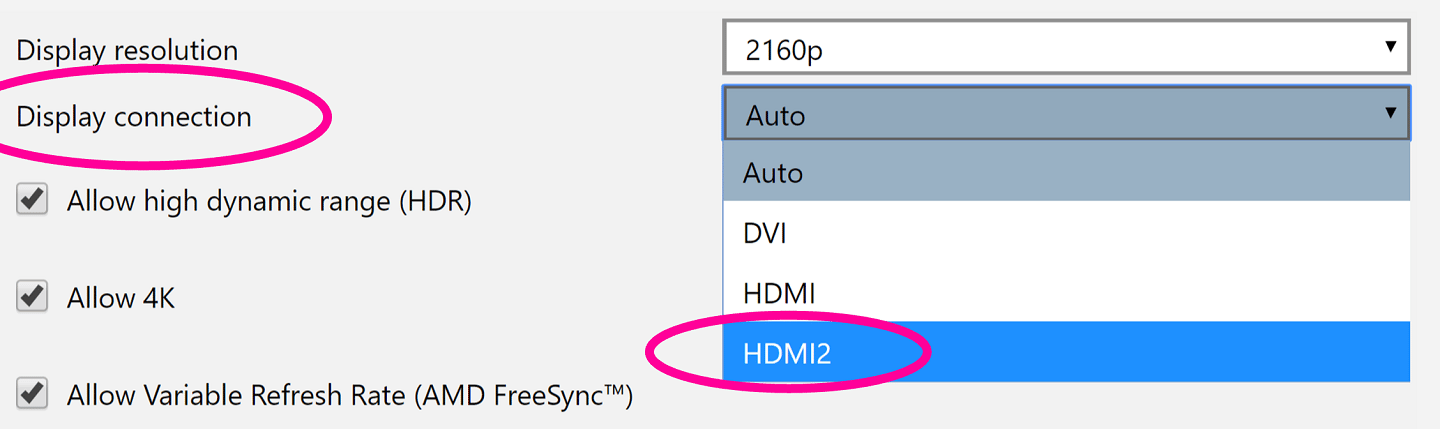 Émulation de la limite de bande passante HDMI 2.0 dans XBOX Manager