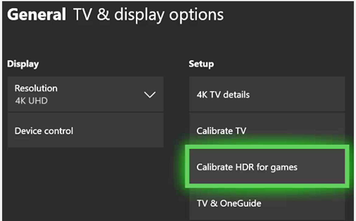 Calibrage HDR pour les jeux
