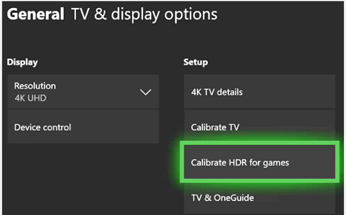 Calibrage HDR pour les jeux