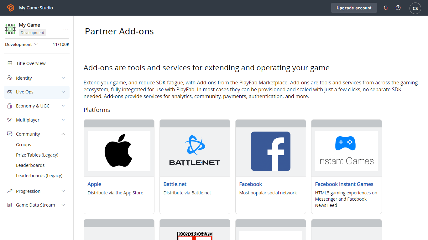 Game Manager - Add-ons - Complementos de socios