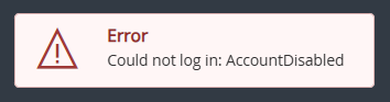 PlayFab AccountDisabled