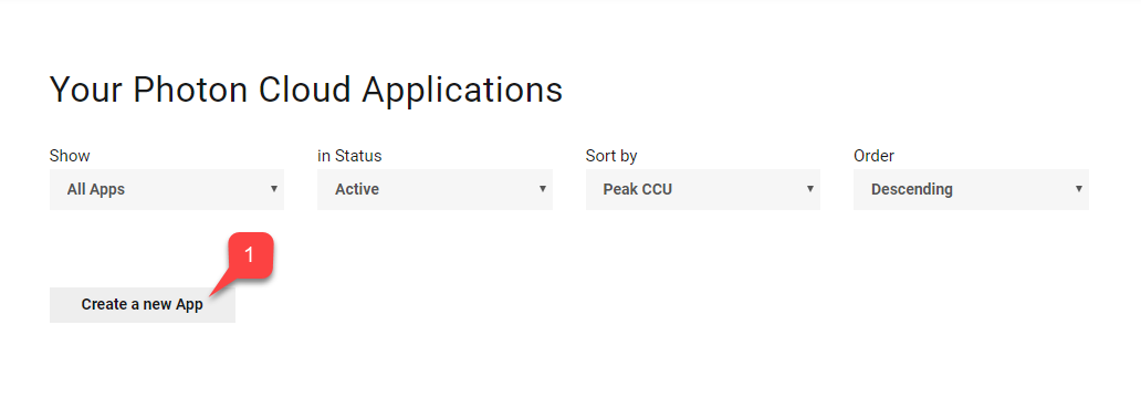 Create a new Photon application