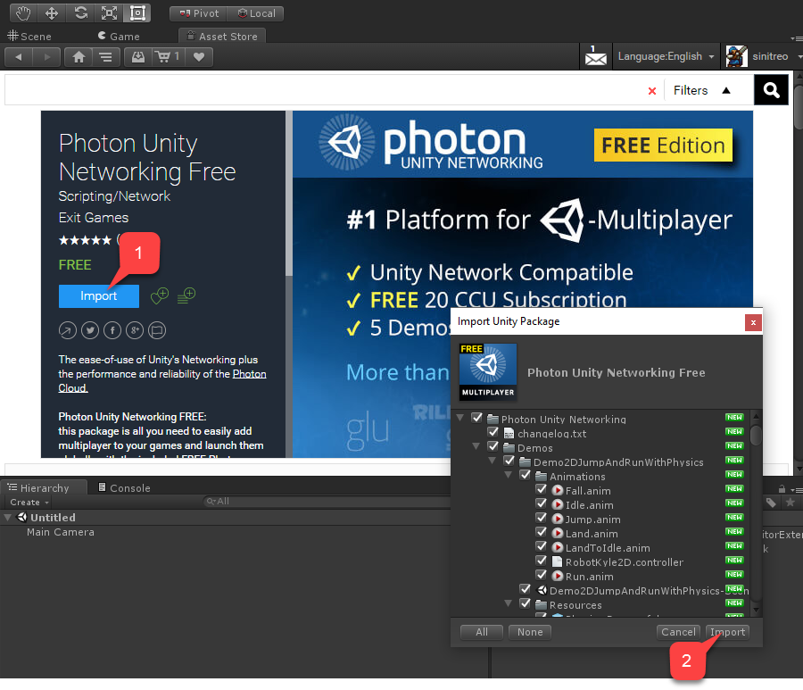 Import Photon Unity