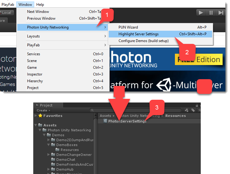 Photon server settings