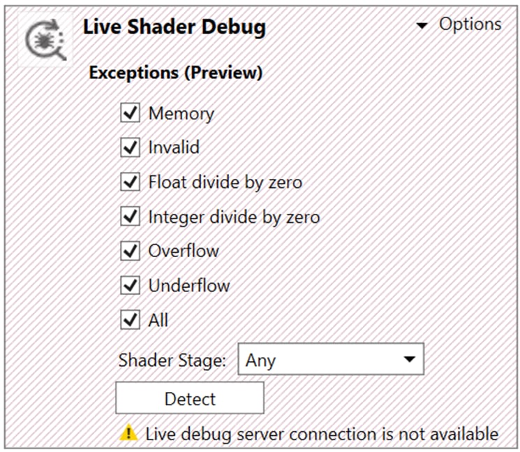 Live Shader Debug do PIX on XBOX