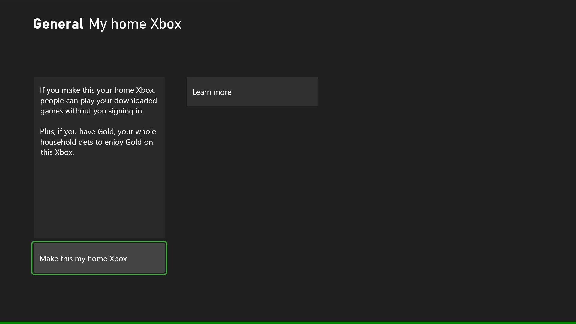 Screenshot of My home XBOX
