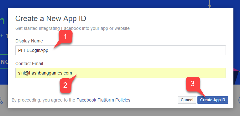 Facebook : nouvel ID d'application