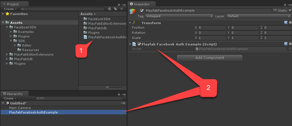 Ajouter l'exemple de script au Game Object