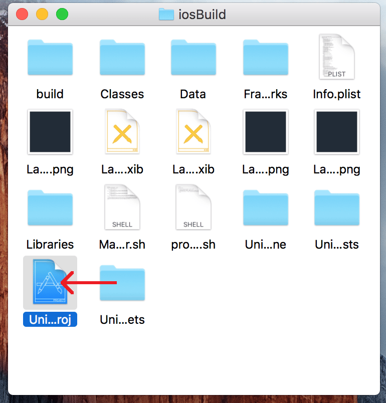 Ouvrir le projet iOS avec XCode