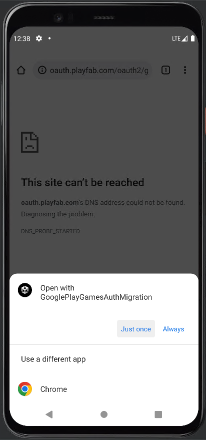 Using LoginWithGoogleAccount Step 2