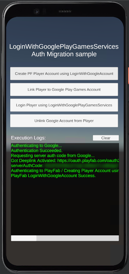 Using LoginWithGoogleAccount Step 3