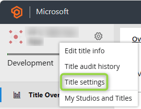 Configuración del título en PlayFab