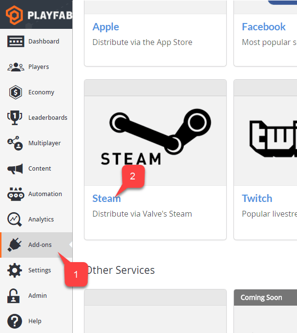 Pestaña Add-ons de Game Manager