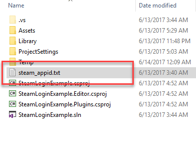 Proyecto de Unity: actualizar el AppId
