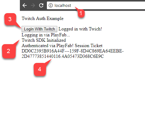 Ejemplo de autenticación de Twitch